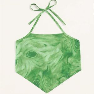 Tie Dye Bandana Crop Halter Top.